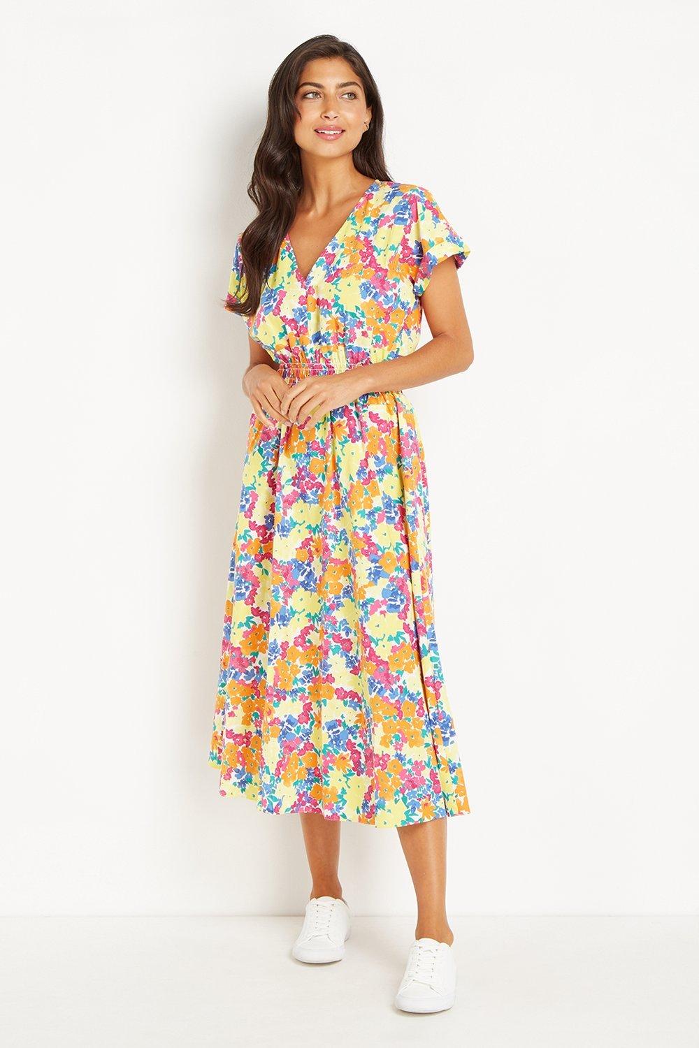 Cotton Poplin Midi Dress | Wallis UK